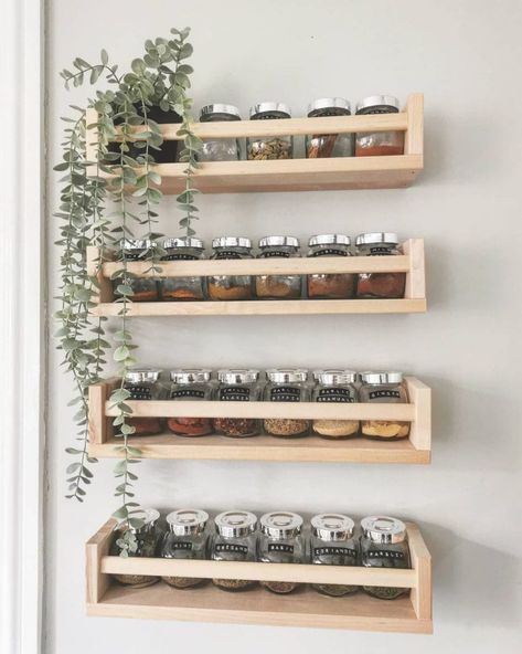 Spice Rack Ideas, Shoes Organization, Space Shoes, Kitchen Spice Storage, Wall Spice Rack, Spice Rack Organization, Hanging Spice Rack, Ikea Spice Rack, Diy Spice Rack