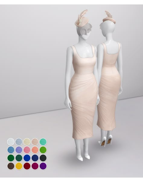 Lady of Dress (20 color) | Rusty's on Patreon Sims 4 Decades Challenge, Die Sims 4, Sims Builds, Rusty Nail, Sims 4 Mm Cc, Sims 4 Cc Folder, Sims 4 Dresses, Sims 4 Mm, The Sims 4 Download