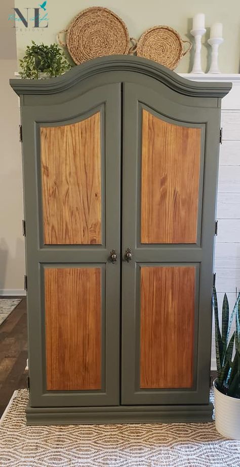 Refinished Armoire, General Finishes, Furniture Designs, Home Decorating Ideas, Ideas Home, Home Decorating, Armoire, Wardrobe, Furniture