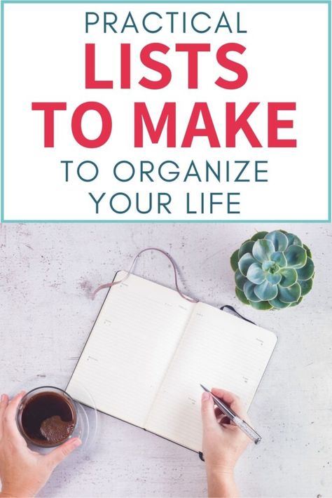 Lists For Organizing Your Life, Organizing Your Life, Lists To Make To Organize Your Life, How To Be More Organized, Organizing Time Management, Organization Lists, Organizing Time, Organized Mom, Planning And Organizing