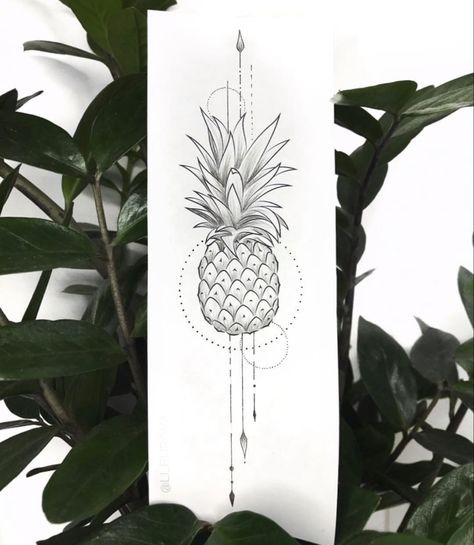 Pinapple Tattoos, Tattoo Ideas For Couples, Pineapple Tattoo, Bestie Tattoo, Geometric Tattoo Design, Tattoo Desings, Custom Tattoo Design, Ideas For Couples, Abstract Tattoo