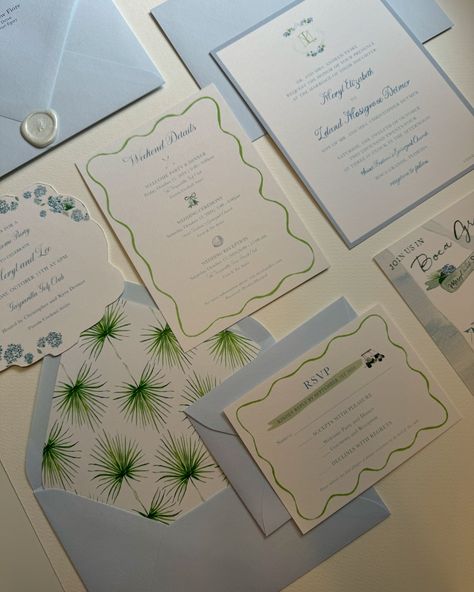 Wedding Suite Detail Shots for a Boca Grande, Florida at @gasparillainn this fall 🌞🤍🐚🍾🌴 #wedding #weddingcrest #weddinginspiration #stationerydesigner #watercolorartistillustration #classicwedding #coastalwedding #bocagrande #weddingartist #lcipaper #stationery #stationerydesigner #stationerylove #customstationery Boca Grande Florida, Florida Fall, Wedding Crest, Calligraphy Logo, Artistic Wedding, Instagram Wedding, Font Pairing, 2024 Wedding, Wedding Suite