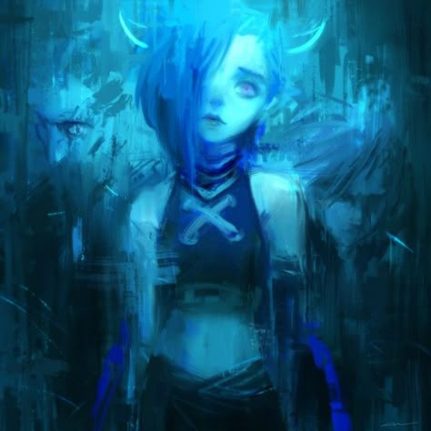 League Of Legends Vi, League Of Legends Fanart, Jhin League Of Legends, Video Painting, Jinx League Of Legends, League Of Legends Characters, Lol League Of Legends, Painting Process, Chow Chow