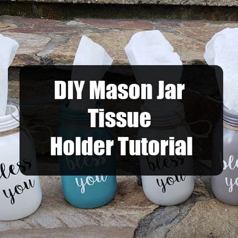 diy do it yourself diy projects mason jars videos easy diy crafts diy mason jars diy and crafts mason jar tissue holder diy crafts for 2021 diy projects 2021 diy 2021 Tissue Jars Diy, Mason Jar Tissue Holder Diy Tutorial, Tissue Mason Jars, Mason Jar Tissue Holder Diy, Tissue Holder Diy, Diy Mason Jars, Mason Jar Diy Projects, Jars Diy, Colored Mason Jars