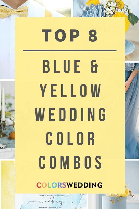 Colors Wedding | Rustic Blue and Yellow Wedding, Yellow Bridesmaid Dresses Navy Blue Gray And Yellow Wedding, Wedding Color Schemes Blue And Yellow, Dusty Blue And Yellow Wedding Theme, Blue And Yellow Wedding Theme, Royal Blue And Yellow Wedding, Beach Wedding Yellow, Wedding Color Royal Blue, Dark Blue Wedding Theme, Blue And Yellow Aesthetic