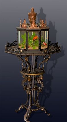 Victorian Conservatory, Wardian Case, Amazing Aquariums, Aquarium Design, Victorian Furniture, Victorian Decor, Aquarium Fish, Goldfish, Victorian Homes