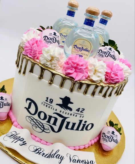 Don Julio Cakes, Dumbo Birthday Party, Alcohol Cake, 21st Birthday Photoshoot, Pink Cake, Cake Flavors, 18th Birthday, Birthday Photoshoot, Easy Cake