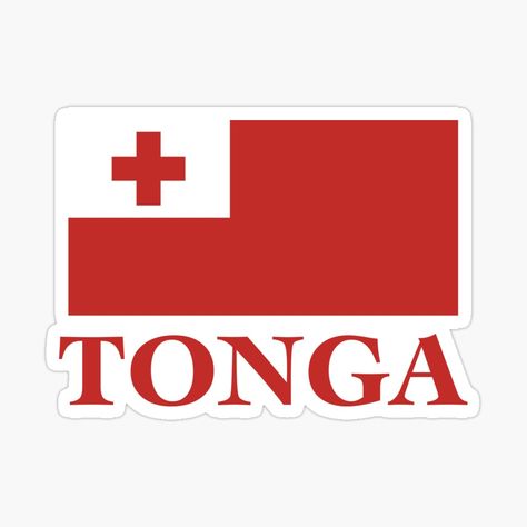 Tongan Art, Tongan Flag, Tongan Culture, Pain Naruto, Flag Sticker, Free Stencils, Tonga, Preschool Activities, New Zealand