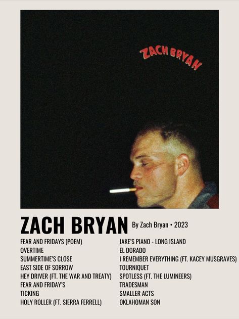 zach bryan, zach bryan album, zach bryan poster, album cover, album cover poster, poster, country, country music, country music album, room decor, posters Aesthetic Zach Bryan, Album Room Decor, Zach Bryan Music, Zach Bryan Poster, Album Cover Wall Decor, Room Decor Posters, Poster Country, Printable Wall Collage, Music Country