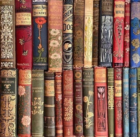 Beautiful Book Spines, Old Book Spines, Old Books Aesthetic, Book Spine Design, Green Academia, Book Spines, House Redo, Big Books, Graphic Animation