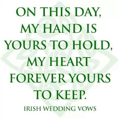 Irish … Irish Vows, Irish Wedding Ideas, Wedding Vows Ideas, Irish Wedding Vows, Irish Wedding Blessing, Vows Ideas, Irish Wedding Traditions, Irish Blessings, Wedding Blessing