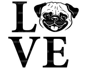 Animal Templates, Farmhouse Crafts, Art Painting Tools, Laser Art, Black Pug, Cricut Fonts, Vector Cut Files, Love Svg, Shirt Print Design