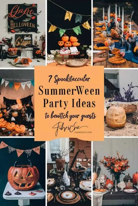 7 Spooktacular Summerween Party Ideas to Bewitch Your Guests - Fabricerie Fall Pool Party, Summerween Party Ideas, Summer Halloween Party, Backyard Halloween Party Ideas, Summerween Ideas, Luau Games, Summerween Party, Mermaid Zombie, Summer Backyard Fun