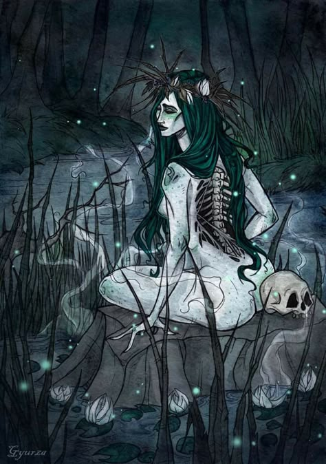 Aquatic Humanoid, Ukrainian Mythology, Slavic Paganism, Slavic Folklore, Slavic Mythology, Arte Peculiar, Humanoid Creatures, Internal Organs, Witch Art