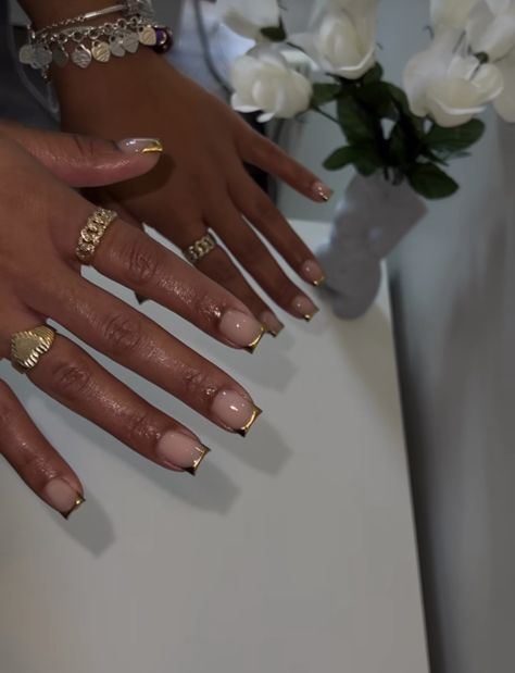 Nursing School Graduation Nails, Gold Nail Inspo Square, Nails For Nursing, Nails For Nursing Students, Nurse Nail Designs, Nurse Nails, Natural Nails Manicure, Nails Styles, Cute Nail Colors