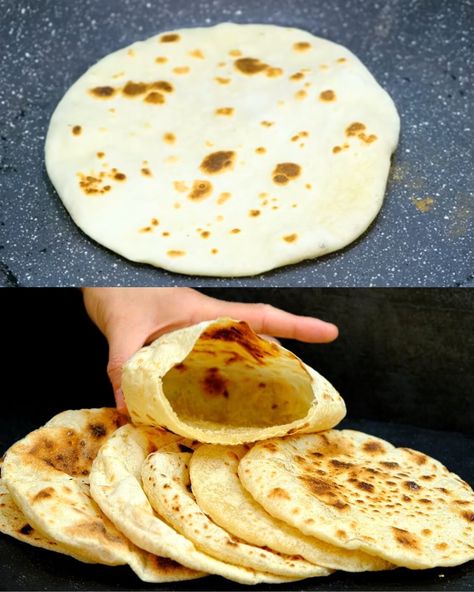 Take Water, Flour and 1 More Ingredient (No Yeast). Pita Bread Recipe! Easy Pita Bread Recipe No Yeast, Homemade Pita Bread No Yeast, No Yeast Pita Bread, Homemade Pita Bread Recipe, Pita Bread Recipe No Yeast, Pita Bread No Yeast, Pitta Bread Recipe, Savory Potato Pancakes, Bread No Yeast