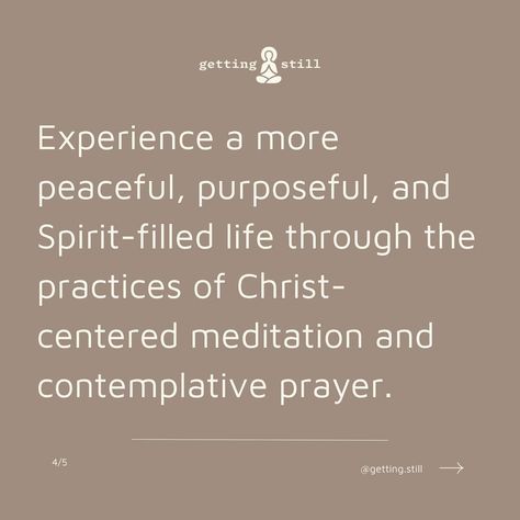 Doors are now open! 🎉 Want to cultivate a deeper spiritual life and feel God's presence throughout the chaos of the everyday? I'm so excited to offer my new course, Sacred Stillness: Meditation for Christians. In this six-week course, we're diving into meditation for Christians and exploring six different styles of Christ- centered meditation that Christians can use to draw closer to God. 🙏🏽 ❣️Find out more and save your spot at the 🔗 in my bio or at gettingstill.com. Plus, I'd love to ... Draw Closer To God, Contemplative Prayer, Christian Meditation, God's Presence, Closer To God, Spiritual Life, The Chaos, Now Open, So Excited