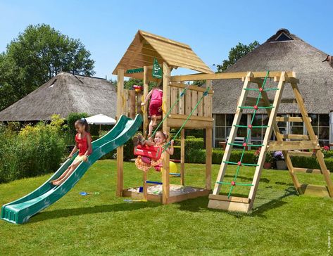 Jungle Gym Outdoor, Wooden Playground Equipment, Kids Climbing Frame, Childrens Swings, Wooden Climbing Frame, Kids Play Equipment, Wooden Playground, Gym Outdoor, Kids Climbing