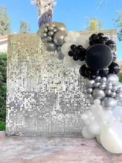 Disco Party Background, Customized Balloons, Types Of Balloons, Doorway Entrance, Entrance Door Decor, Balloons Arch, Party Entrance, Arch Doorway, Birthday Wall