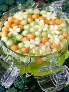 boozy-shamrock-party-punch-bowl St Patrick’s Day Punch, At Patrick’s Day Party, Bbb 2023, Shamrock Punch, St Patrick's Day Food Ideas, Steak And Whiskey, Festive Punch, St Patrick's Day Food, St Patricks Food