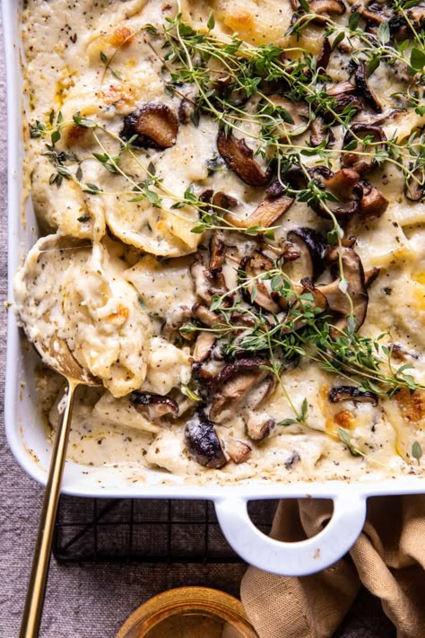 White Wine Mushroom Stuffed Shells, Stuffed Shells Vegetarian, Mushroom Stuffed Shells, Pesto Stuffed Shells, Creamy French Onion Pasta, Mushroom Stuffed, Half Baked Harvest Recipes, Harvest Recipes, Half Baked Harvest