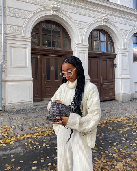 AMAKA on Instagram: “creamy & soft🤍 @revolve” Amaka Hamelijnck, Knit Sets, Perfect Travel Outfit, Fashion Gal, Designer Clothing Brands, Hit The Road, Winter Fits, Clothing Brands, Casual Winter Outfits