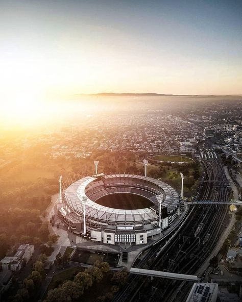 Giants Stadium, Melbourne Cricket Ground, Sports Photos, Aerial View, Melbourne, Airplane View, Places Ive Been, Around The Worlds, Instagram