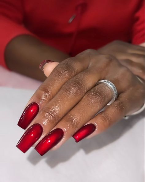 Ruby Red Nails, Cutesy Nails, Prom Inspo, Ruby Slippers, Paws And Claws, Acrylic Nails Coffin Short, Acrylic Nails Coffin, Nails Coffin, Nails Inspo