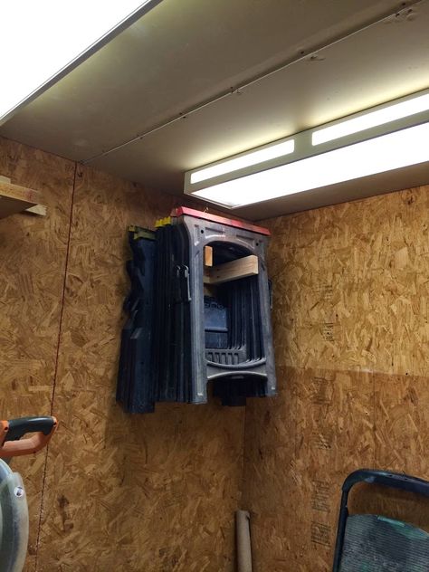 I was tired of having my sawhorses just laying around, taking up space so I whipped together this simple sawhorse holder so I could hang them on the wall. 1) I grabbed some scrap 2x4s and cut them to the below lengths. I made the back 18″ so I could screw it into the studs. […] Diy Sawhorse, Saw Horses, Garage Organizing, Saw Horse, Garage Workshop Organization, Diy Projects Plans, Used Woodworking Tools, Woodworking Tools Storage, Woodworking Kits