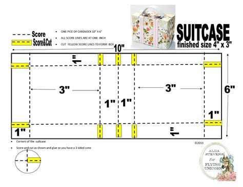 Using the kit of the month-  Sunset Dreams I created a little suitcase ( template and instructions below) with a little tag  and  lots o... Suitcase Template, Halloween Tombstones Diy, Cardboard Suitcase, Doll Suitcase, Diy Suitcase, Spectrum Noir Markers, Flying Unicorn, Paper Purse, Gift Holders