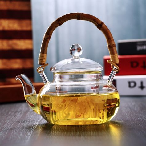 Glass Tea Kettle, Bamboo In Pots, Chinese Tea Set, Puer Tea, Tea Filter, Tea Maker, Glass Teapot, Heat Resistant Glass, Teapots And Cups