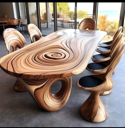 Rustic Furniture Design, Wooden Dining Table Designs, Unusual Furniture, Unique Furniture Design, Diy Halloween Decor, Log Furniture, Funky Furniture, Diy Wood Projects Furniture, Design Your Dream House