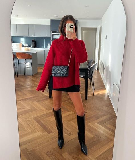 Valentines day outfit ideas Valentines Night Outfit, Outfit Ideas Women Casual, Dinner Party Attire, Red Jumper Outfit, Christmas Jumper Outfit, Day Outfits Black Women, Valentines Fit, Dressup Ideas, Recreating Pinterest Outfits