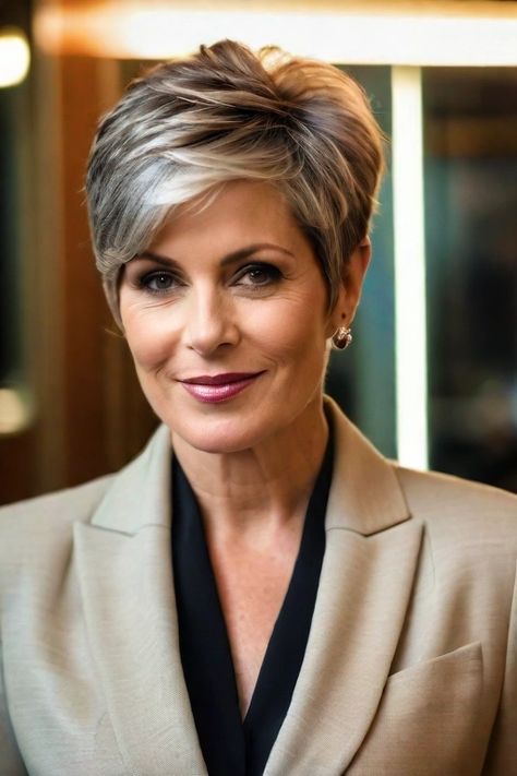 Short Haircuts For Fine Hair Over 50, Hairstyles For Thinning Hair Over 50, Women’s Short Haircuts Pixie, Stacked Pixie Haircut, Modern Hairstyles For Women, Tapered Pixie, Short Textured Hair, Short Shaved Hairstyles, Short Hairstyles Fine