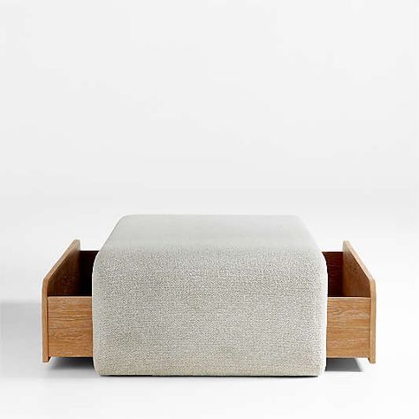 Ottomans, Poufs & Benches | Crate & Barrel Clearing Clutter, Storage Ottoman Bench, Ottoman Bench, Storage Ottoman, Crate And Barrel, Barrel, Mood Board, Ottoman, Bench