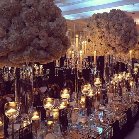 Looking back at the gorgeous Masquerade Gala decor from the @coterieretreat last December. This year we're heading to Johannesburg South Africa and can not wait to begin the party planning! #Munaluchi #munaluchibride #coterieretreat17 #weddingdecor #luxuryweddings / #Repost @weddingsbylulu  Honestly this iPhone shot doesn't do justice to the absolutely breathtaking scene at the @munaluchibride #coterieretreat16 masquerade ball designed by our supremely talented friend @ellybevents with her amazi Masquerade Gala, Gala Decor, Candelabra Centerpieces, Gala Decorations, Masquerade Prom, Masquerade Theme, Masquerade Wedding, Gala Ideas, Johannesburg South Africa