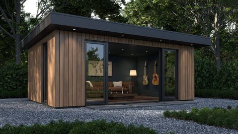 Garden Room Bar, Bird Cottage, Aluminium Bifold Doors, Garden Office Shed, Contemporary Garden Rooms, Luxurious Garden, Office Shed, Garden Pods, Cedar Cladding