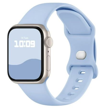 Compatible Models: These iWatch bands are suitable for Apple Watch Series 7/6/5/4/3/2/1/SE. Perfect compatibility provides you with great wearing experience! Size Available: This Apple Watch wristbands are adjustable as you wish. 38/40/41mm size suits for 5.3"-7.1" (135mm-180mm) wrist; 42/44/45mm size suits for 6.3"-8.3" (160mm-210mm) wrist. Premium Material: Made of skin-friendly premium silicone material, Adepoy Apple watch straps are soft and durable, which can prevent skin from irritation. E Apple Watch Blue Band, Apple Watch Blue, Blue Apple Watch, Apple Watch Wristbands, Apple Watch Bands Women, Apple Watch Bands Sports, Apple Watch Bracelets, Apple Watch Series 7, Iwatch Apple