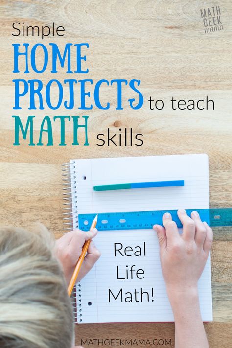 Using Simple Home Projects to Teach Kids Math | Real World Math Math At Home, Real Life Math, Teaching Math Strategies, Counting For Kids, Teaching Essentials, Money Math, Math Geek, Kids Math, Math Learning