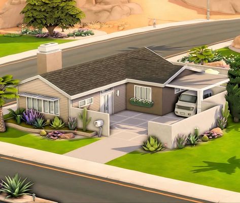 Sims 4 Houses Layout Oasis Springs, Sims 4 Modern Build, Sims 4 Houses Oasis Springs, Sims 4 2 Bedroom House Plan, Sims 4 Arch, Oasis Springs Sims 4, Sims 4 Build Ideas Layout, Newcrest Sims 4 Layout, Sims 4 Oasis Springs House