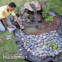 Small Pond, Outdoor Steps, Jardim Diy, Water Features In The Garden, Garden Fountain, The Secret Garden, Garden Fountains, Garden Yard Ideas, A Pond