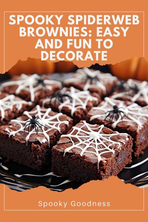 🍫 Halloween Brownies – These easy and fun spiderweb brownies are the perfect treat for your Halloween festivities! Delicious and delightful! 🎃 #HalloweenTreats #BrownieInspiration #CreativeBaking #SpookyGoodness Spiderweb Brownies, Spooky Brownies, Spiderweb Design, Halloween Brownies, Creative Baking, Halloween Baking, Delicious Brownies, Halloween Festivities, Spooky Treats