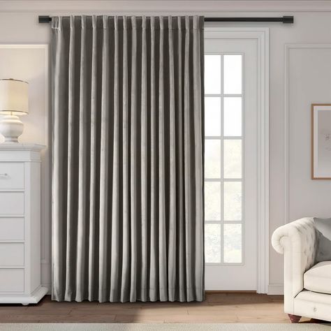 Everly Quinn Premium VelvetMyreon Solid Color Room Darkening Thermal Rod Pocket Single Curtain Panel & Reviews | Wayfair Superior Room, Wide Windows, Quality Curtains, Velvet Curtains, Colorful Curtains, Room Darkening, Everly Quinn, Window Coverings, Rod Pocket