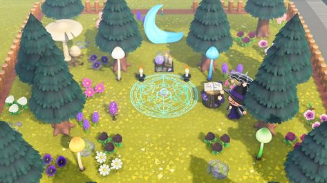 Acnh Areas, Acnh Witchcore, Forest Ritual, Acnh Witchy, Witchy Forest, Acnh Tips, Acnh Outfits, Witchy Cottage, Witchy House