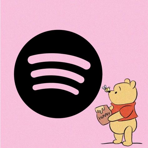 Winnie The Pooh App Icons, Disney+ App Icon, App Customization, Spotify App Icon, Winnie The Pooh Tattoos, Spotify Logo, Pooh Pictures, Disney App, Aesthetic Disney