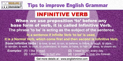 Infinitive Phrases, Improve Speaking Skills, Longest Word In English, Direct And Indirect Speech, Verbs In English, Improve Reading Skills, Improve Writing Skills, Nouns And Pronouns, Improve Writing