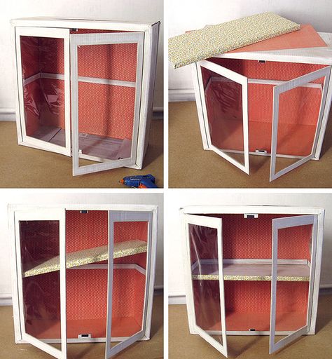 Diy Cardboard Display, Cardboard Wardrobe, Cardboard Box Storage, Cardboard Decor, Cardboard Box Diy, Diy Cardboard Toys, Cardboard Display Stand, Cardboard Fireplace, Cardboard Organizer