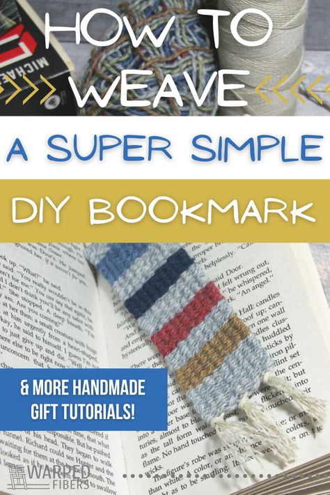 Woven Bookmarks Patterns, Embroidery Floss Weaving, Mini Loom Projects, Diy Woven Bookmark, Simple Weaving Projects, Woven Bookmarks Diy, Beginner Weaving Projects, Ahg Woven Theme, Small Loom Weaving Projects