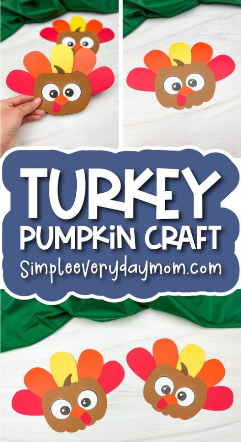 Pumpkin Turkey Craft For Kids [Free Template] Turkey Headband Craft, Turkey Crafts For Preschool, Turkey Craft For Kids, Pumpkin Turkey, Thanksgiving Crafts Preschool, Easy Thanksgiving Crafts, Thanksgiving Placemats, November Crafts, Kids Craft Supplies