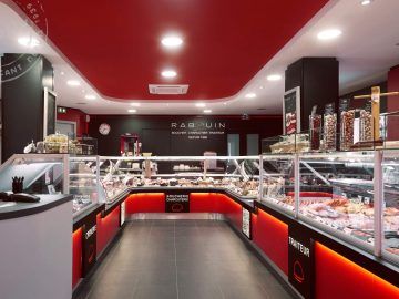 Meat Shop Design, Butchery Design, Butcher Design, Butcher Store, Girl Salon, Meat Shop, Meat Markets, Seafood Market, Retail Store Interior